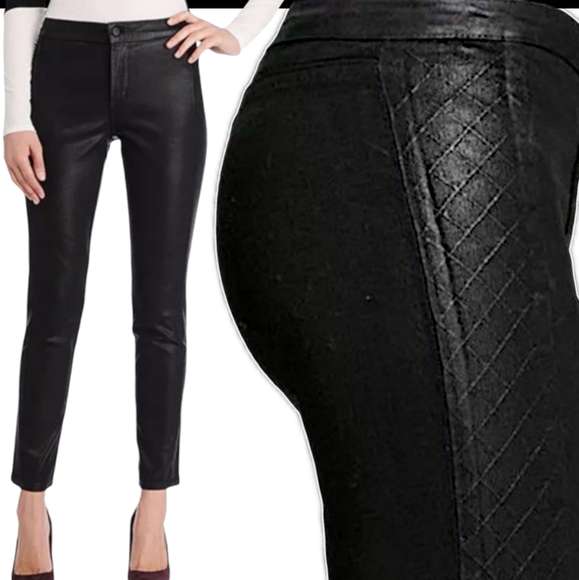 Legging Femme Enduit NYDJ Antonia Noir - Taille 8, Neuf Avec étiquettes, Matière Coton/polyester/spandex